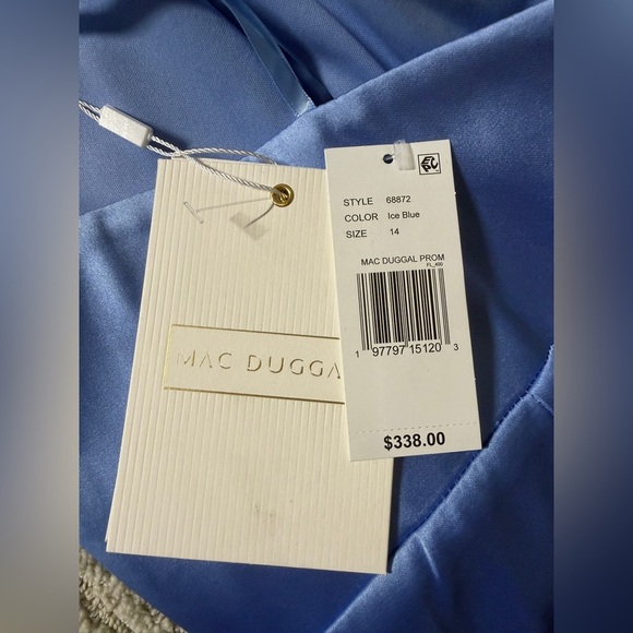 Mac Duggal Strapless Sky Blue Dress - Picture 6 of 10